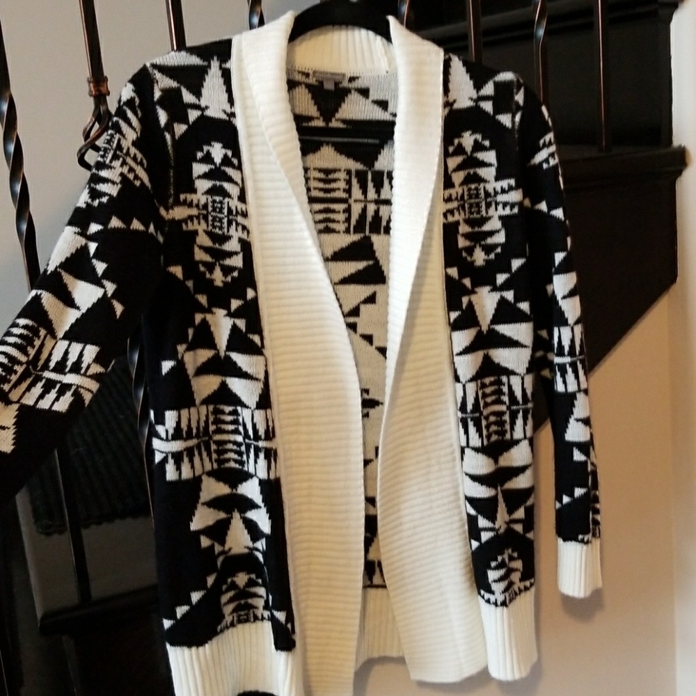 Aztec pattern Duster sweater